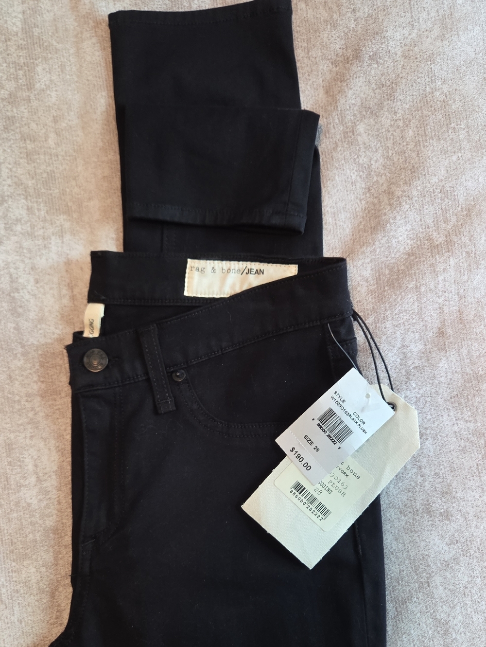 rag & bone Black Skinny Jeans with Tags